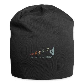 Bouldern Klettersport Felsklettern Bergsteigen - Jersey-Beanie - Schwarz - Vorne