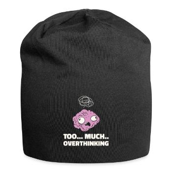 Über-Denker Angst Gehirn Über-Denken Humor - Jersey-Beanie - Schwarz - Vorne