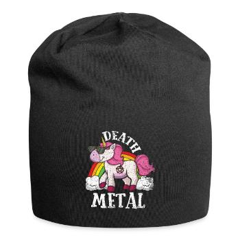 Rainbow Unicorn Rocker Love Metal Music Heavy Rock - Jersey-Beanie - Schwarz - Vorne