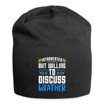 Meteorology Introverted But Willing To Forecasting - Jersey Beanie - black - Front