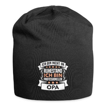 Opa in Ruhestand Renteneintritt Pensionierung - Jersey-Beanie - Schwarz - Vorne
