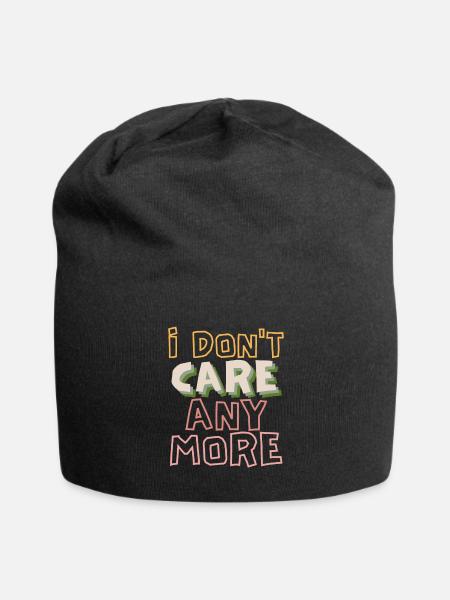 Frust, Sarkasmus Spruch, Introvertiert Desillusion - Jersey-Beanie - Schwarz