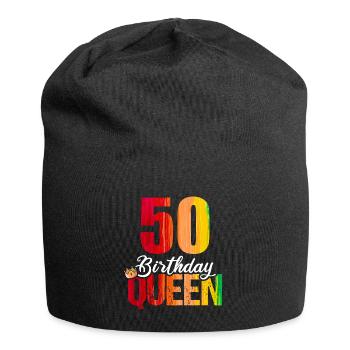 50 ans 50 anniversaire anniversaire reine - Bonnet en jersey - noir - Devant