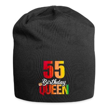 55 years old 55 birthday Birthday Queen - Jersey Beanie - black - Front