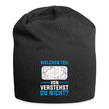 Welchen Teil Von Verstehst Du Nicht - Jersey-Beanie - Schwarz - Vorne