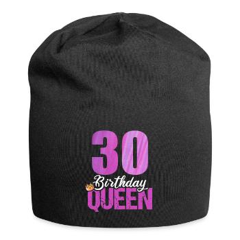 30 Jahre Alt 30 Geburtstag Birthday Queen - Jersey-Beanie - Schwarz - Vorne