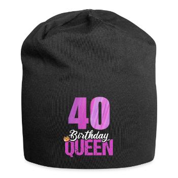40 ans 40 anniversaire Anniversaire Reine d’anniversaire - Bonnet en jersey - noir - Devant