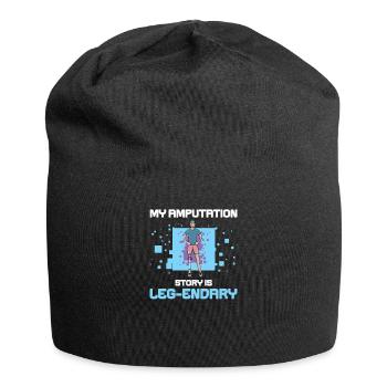 Amputation Bein Protese Cyborg Unfall Arm - Jersey-Beanie - Schwarz - Vorne