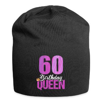 60 Jahre Alt 60 Geburtstag Birthday Queen - Jersey-Beanie - Schwarz - Vorne