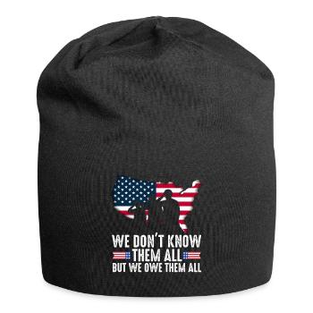Nous ne les connaissons pas tous, mais nous leur devons - Bonnet en jersey - noir - Devant