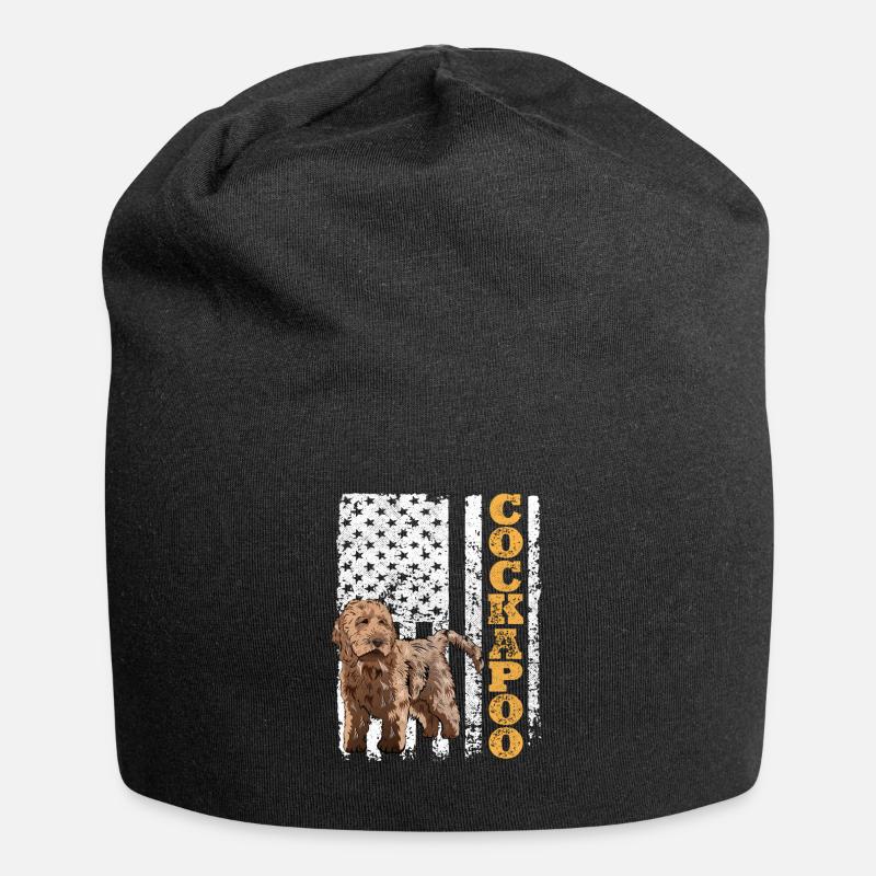Cockapoo Hund - Jersey-Beanie - Schwarz