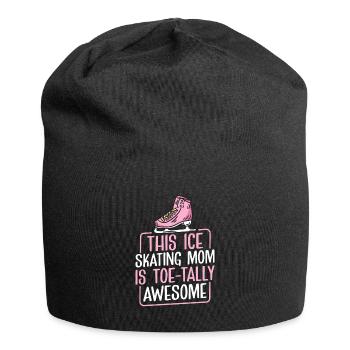 Eislaufen Wortspiel Eiskunstlauf - Jersey-Beanie - Schwarz - Vorne