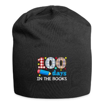 Plaid 100th Day In Books 100 jours d’école - Bonnet en jersey - noir - Devant
