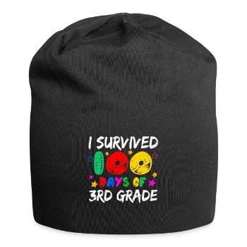 A survécu à la 3e année 100e jour 100 jours d’école - Bonnet en jersey - noir - Devant
