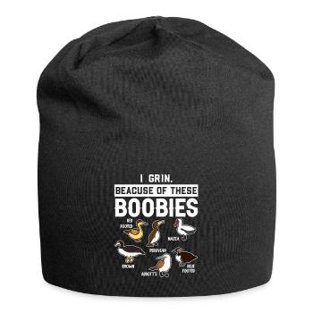 Drôle de collection d’oiseaux de mer en fous de Bassan - Bonnet en jersey - noir - Devant