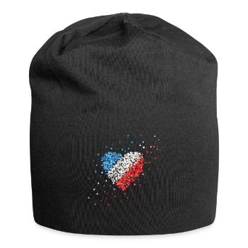 French flag flag Francefan fan block - Jersey Beanie - black - Front