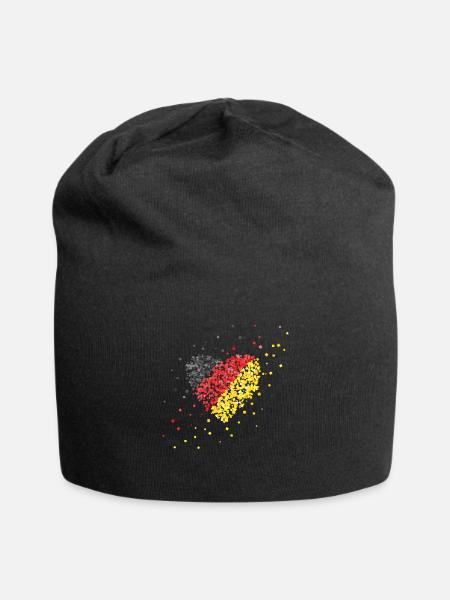 Deutschlandflagge Deutschlandfahne Deutschlandfan - Jersey-Beanie - Schwarz