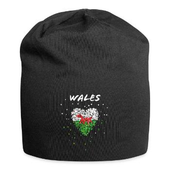 Wales Wales Flag Wales Flag Walesfan Flag - Jersey Beanie - black - Front