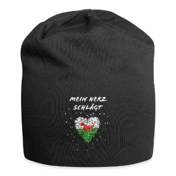 Wales Heartbeat Wales Flag Wales Flag Flag - Jersey Beanie - black - Front