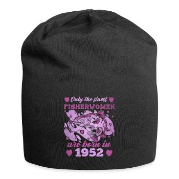 Finest Fisherwomen Born 1952 Womens 71th Birthday - Jersey-Beanie - Schwarz - Vorne
