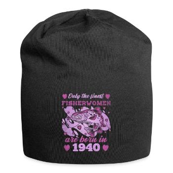Finest Fisherwomen Born 1940 Womens 83th Birthday - Jersey-Beanie - Schwarz - Vorne