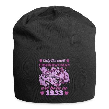 Finest Fisherwomen Born 1933 Womens 90th Birthday - Jersey Beanie - black - Front