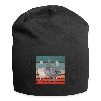 Funny Pigeon Fancier & Pigeons Whisperer Carrier Pigeon - Jersey Beanie - black - Front