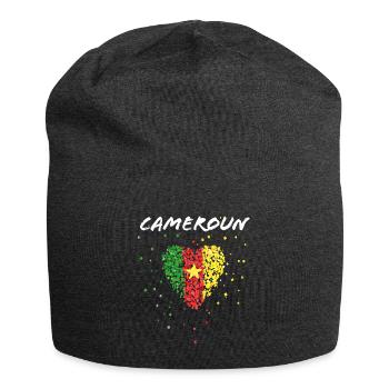 Cameroun Cameroun Drapeau Cameroun Drapeau du Cameroun - Bonnet en jersey - charbon - Devant