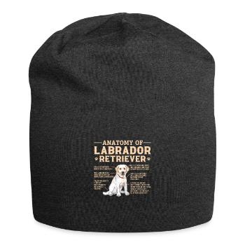 Labrador Hund Hunde Hunderasse Geschenk - Jersey-Beanie - Anthrazit - Vorne