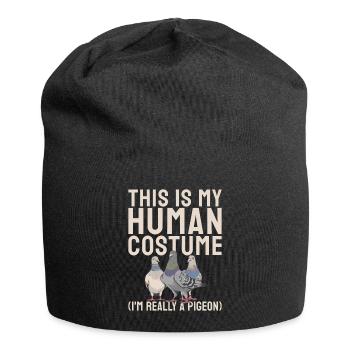 Funny Pigeon Fancier & Pigeons Whisperer Carrier Pigeon - Jersey Beanie - black - Front