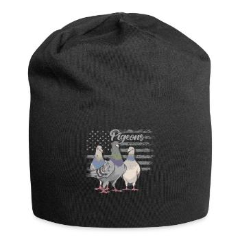Funny Pigeon Fancier & Pigeons Whisperer Carrier Pigeon - Jersey Beanie - black - Front