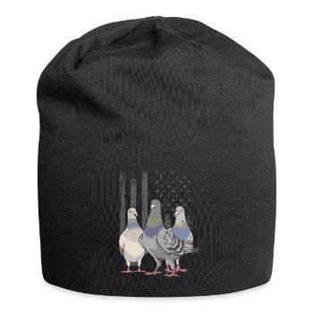 Funny Pigeon Fancier & Pigeons Whisperer Carrier Pigeon - Jersey Beanie - black - Front
