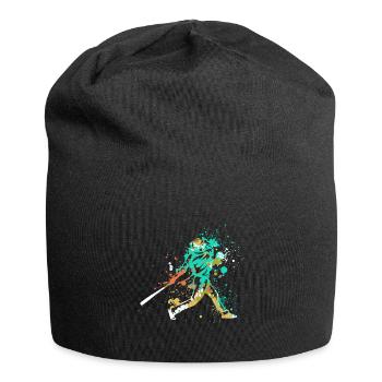 Splash Art Baseball Player - Jersey-Beanie - Schwarz - Vorne