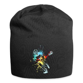 Splash Art Lacrosse Player - Jersey-Beanie - Schwarz - Vorne