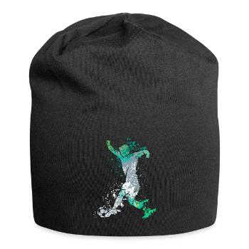 Splash Art Soccer Player - Jersey-Beanie - Schwarz - Vorne