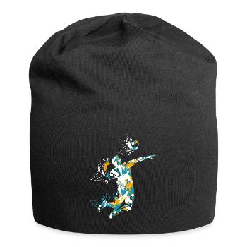 Colorful Splash Art Volleyball Player - Jersey-Beanie - Schwarz - Vorne