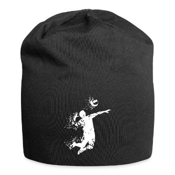 Splash Art Volleyball Player - Jersey-Beanie - Schwarz - Vorne