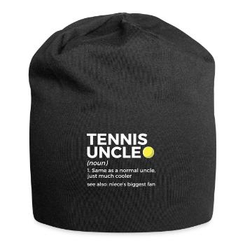 Tennis Geschenk - Jersey-Beanie - Schwarz - Vorne