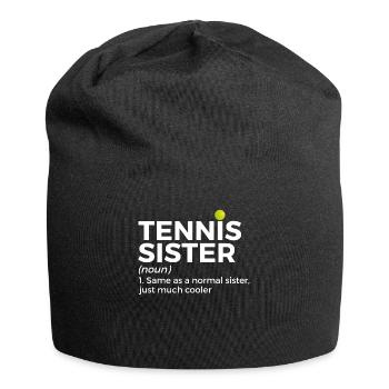 Tennis Geschenk - Jersey-Beanie - Schwarz - Vorne