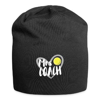 Tennis Geschenk - Jersey-Beanie - Schwarz - Vorne