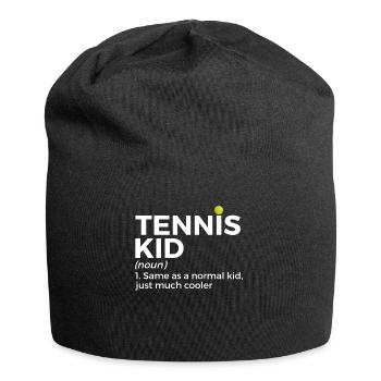 Tennis Geschenk - Jersey-Beanie - Schwarz - Vorne
