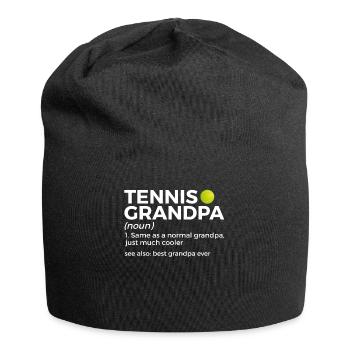 Tennis Geschenk - Jersey-Beanie - Schwarz - Vorne
