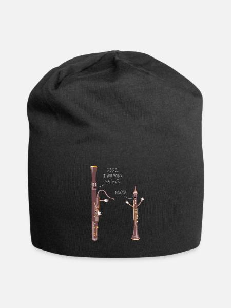 Holzblasinstrument Musik Bassoon Oboe - Jersey-Beanie - Schwarz