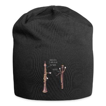 Holzblasinstrument Musik Oboe Bassoon - Jersey-Beanie - Schwarz - Vorne