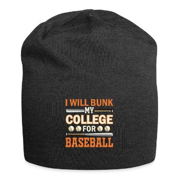 I'm going to lock up my college for baseball - - Jersey Beanie - charcoal grey - Front