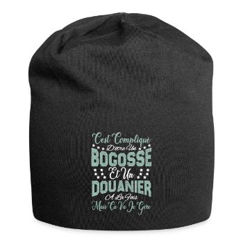 c'est compliqué d'être un Bogosse et un Douanier. - Bonnet en jersey - noir - Devant