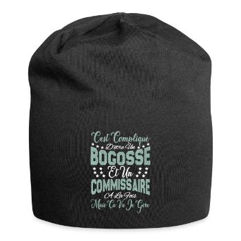 c'est compliqué être un Bogosse et un Commissaire. - Bonnet en jersey - noir - Devant