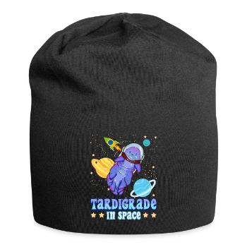 Bärtierchen im Weltraum Wasserbär - Jersey-Beanie - Schwarz - Vorne