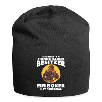 Die Meisten Hunde Haben Besitzer Boxer Personal - Jersey-Beanie - Schwarz - Vorne
