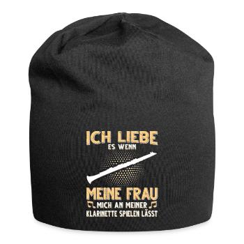 Klarinette Blasmusik Musikverein Orchester Jazz - Jersey-Beanie - Schwarz - Vorne